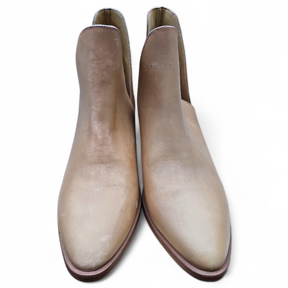 Free People Tan Leather Ankle Boots Size 9.5 - Picture 7 of 11